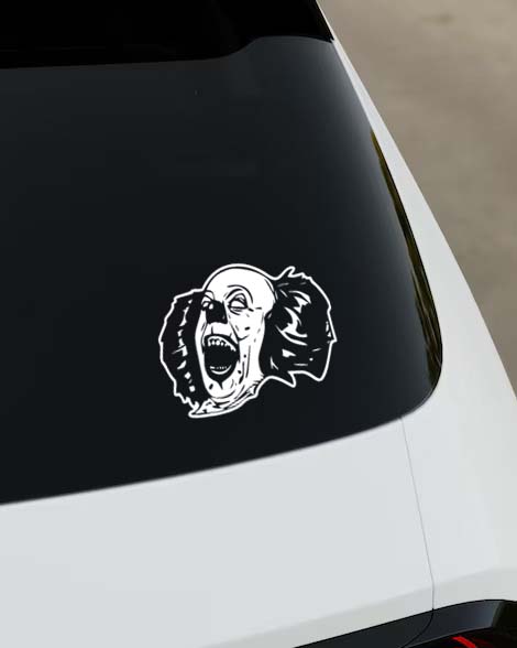 Screaming Clown Vinyl Decal
