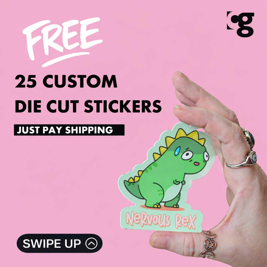 25 Free Die Cut Stickers