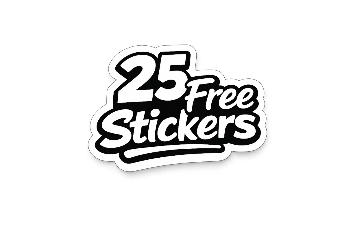 25 Free Die Cut Stickers