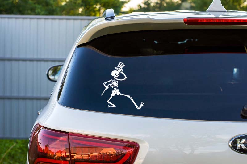 Grateful Dead Inspired Dancing Skeleton Vinyl Decal