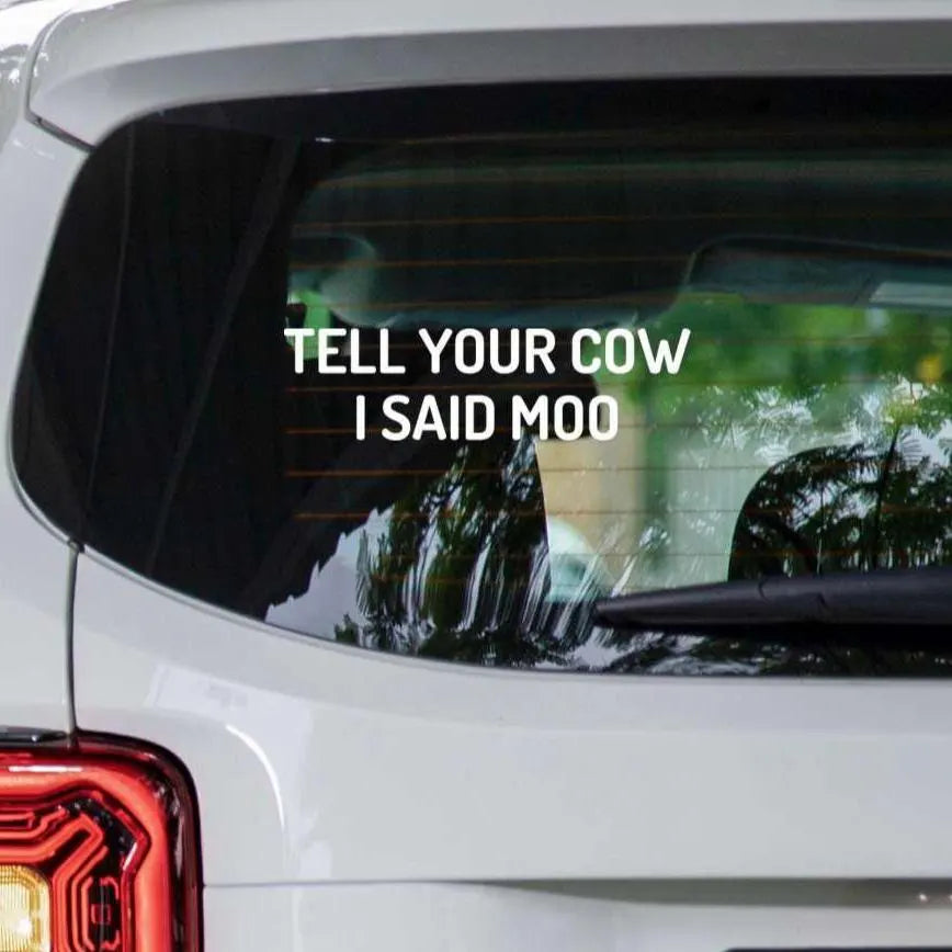 Funny Cow Car Decal