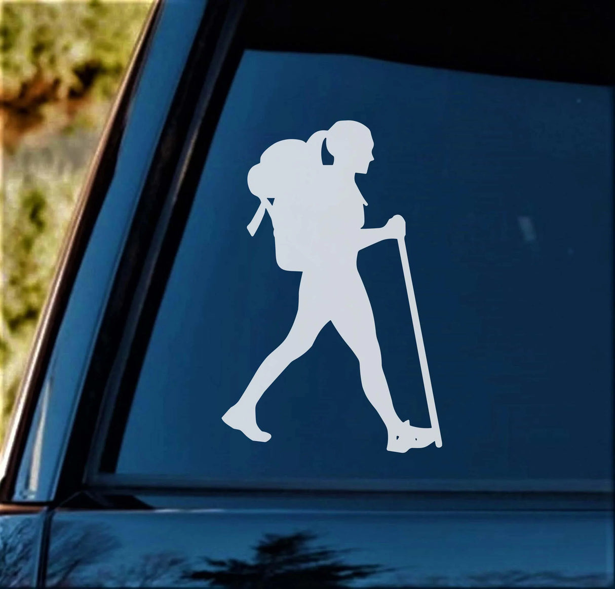 Girl Hiker Vinyl Decal