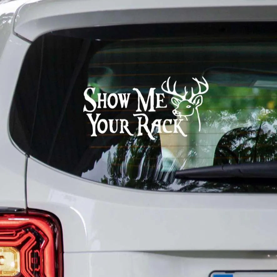 Show Me Your Rack Deer Head Decal