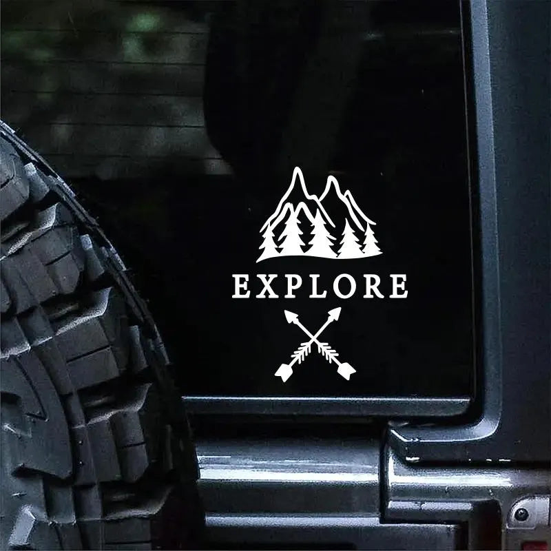 Adventure Arrow Mountain Decal