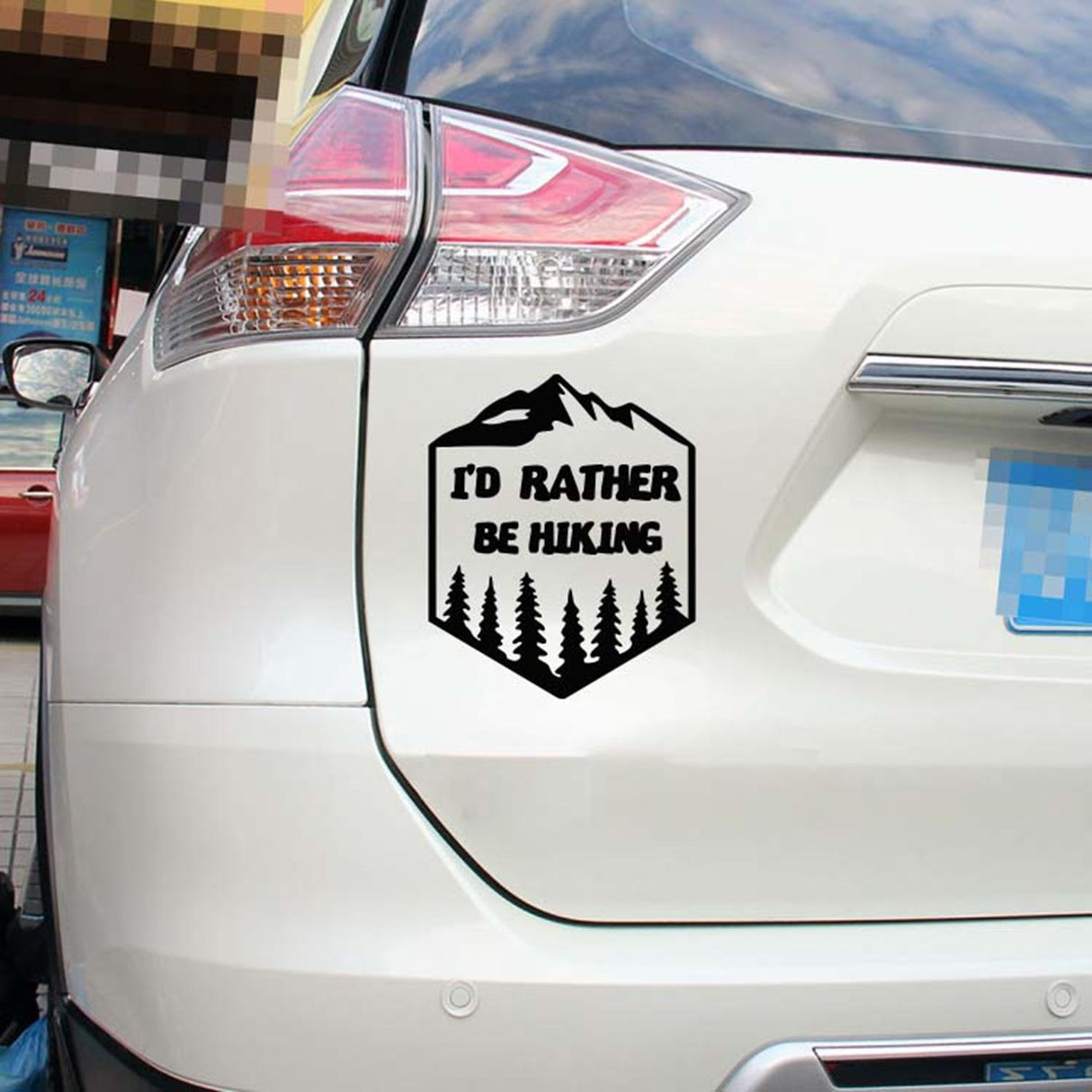 I’d Rather Be Hiking Badge Decal