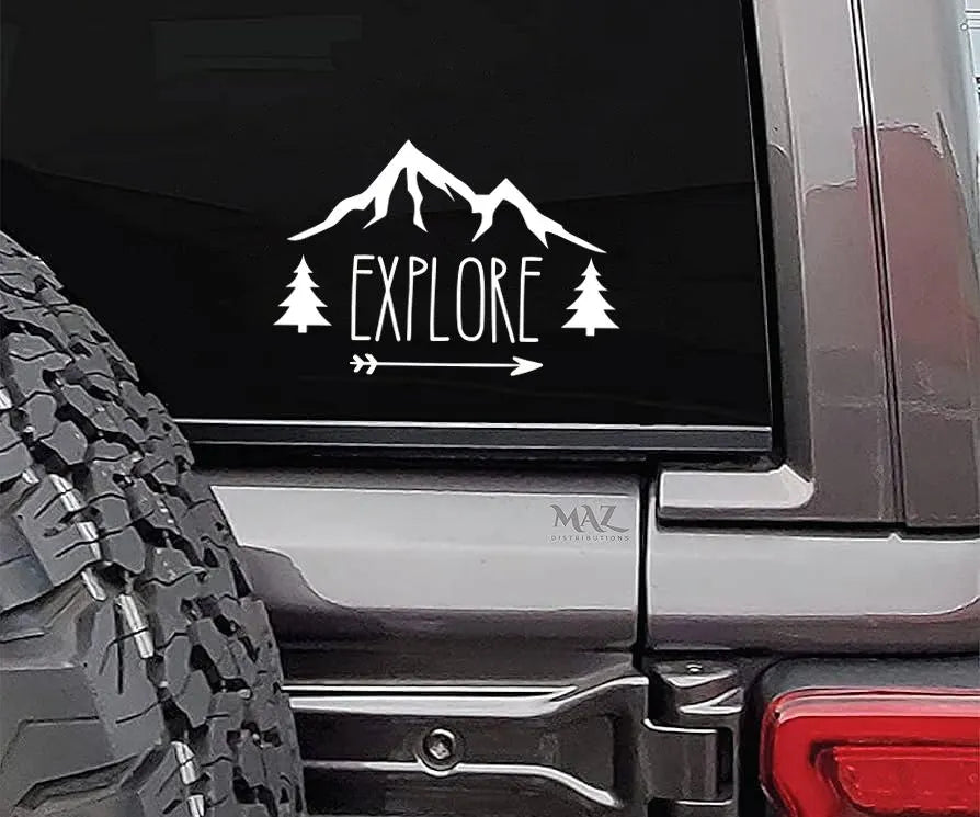 Explore Tree Mountain Decal