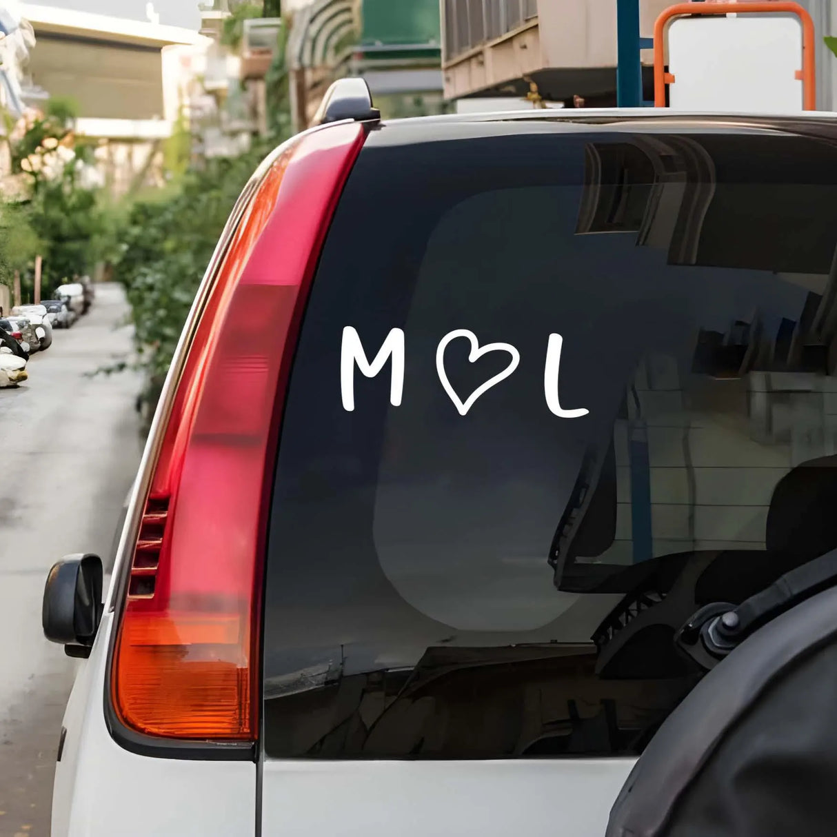 Initial Heart Monogram Decal