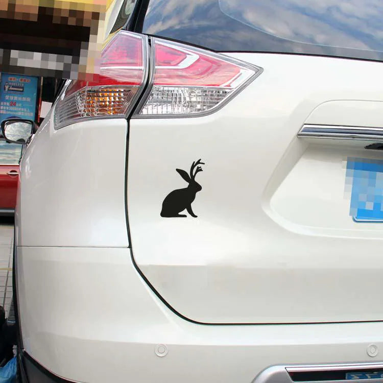 Mini Jackalope Silhouette Decal