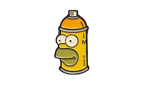 homer spray can enamel pin