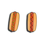 hot dog soft enamel pin