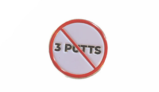 3 putts enamel pin