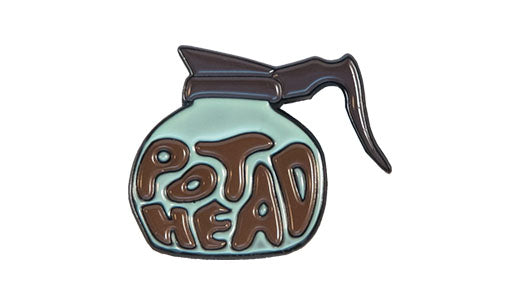 pot head soft enamel pin