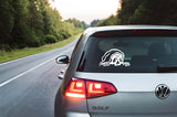 Peeking Skeleton Car Decal