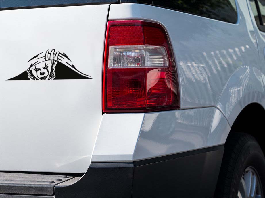 Peekaboo Horror Clown Vinyl Decal