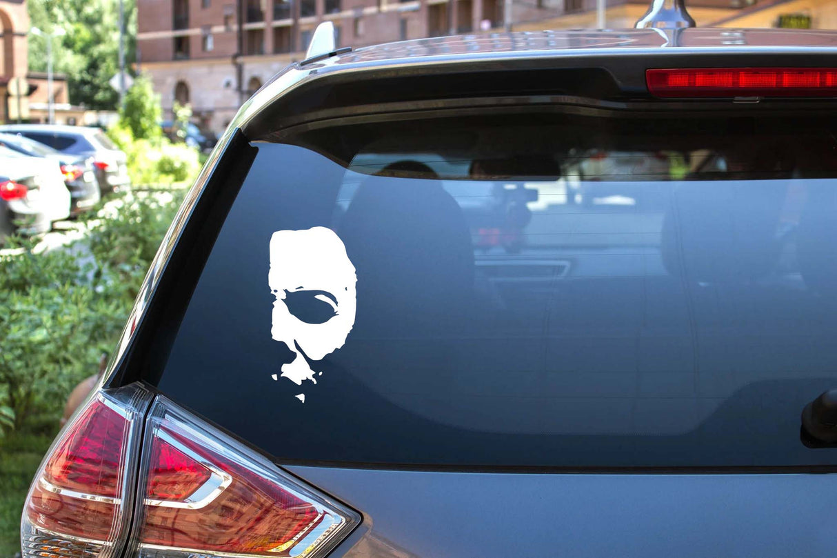 Minimal Masked Face Vinyl Decal