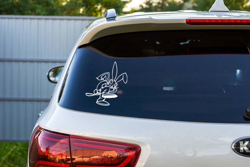 Minimal Bunny Vinyl Decal