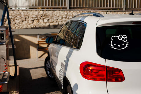 Cute Cartoon Cat Peeking Vinyl Decal