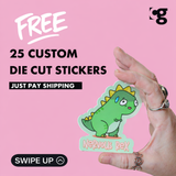 25 Free Die Cut Stickers