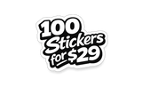 100 3" Die Cut Stickers for $29
