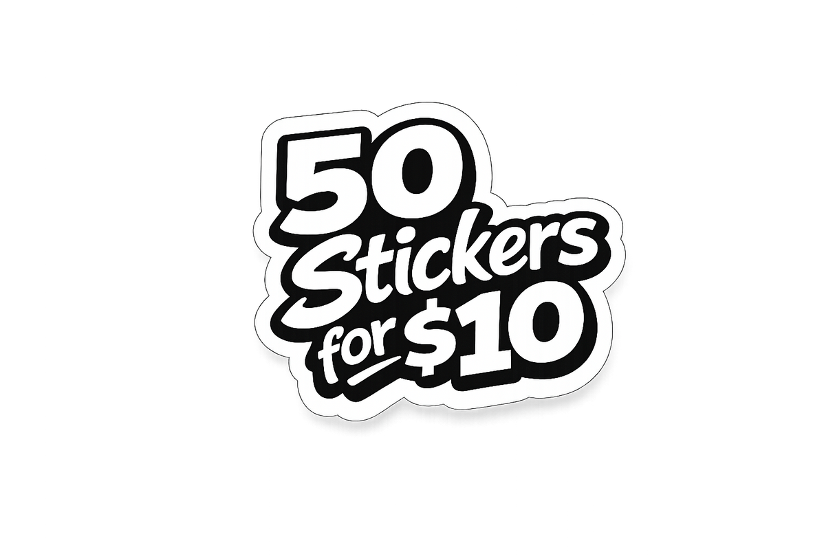 50 2.5" Circle Stickers for $10