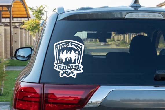 Mothman Inspired Believer Badge Vinyl Decal