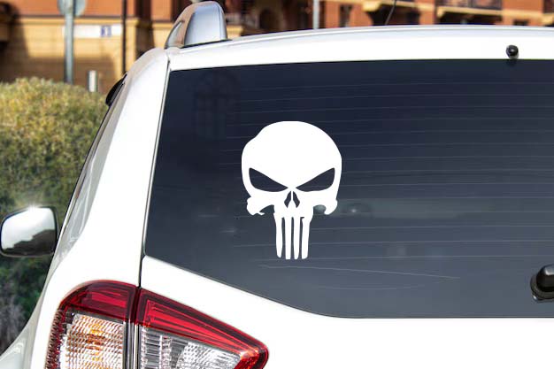 Punisher Inspired Skull Vinyl Decal
