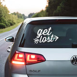 Get Lost Arrow Car Decal