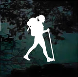 Girl Hiker Vinyl Decal