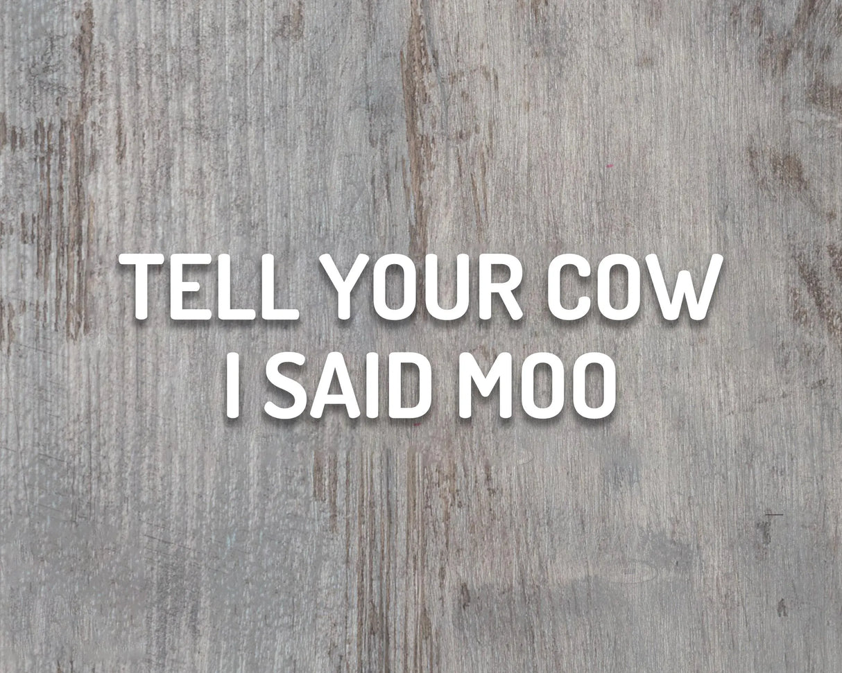 Funny Cow Car Decal