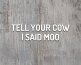 Funny Cow Car Decal