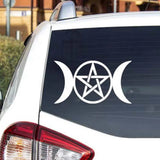 Triple Moon Pentacle Decal
