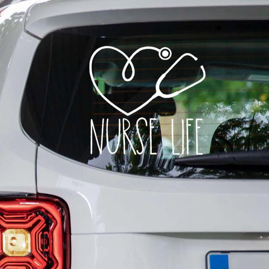 Nurse Stethoscope Heart Decal