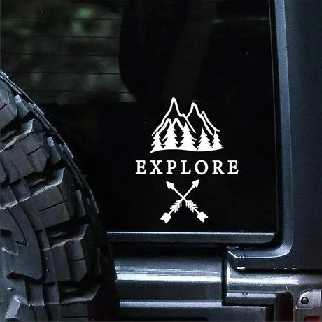 Adventure Arrow Mountain Decal