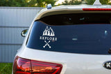 Adventure Arrow Mountain Decal