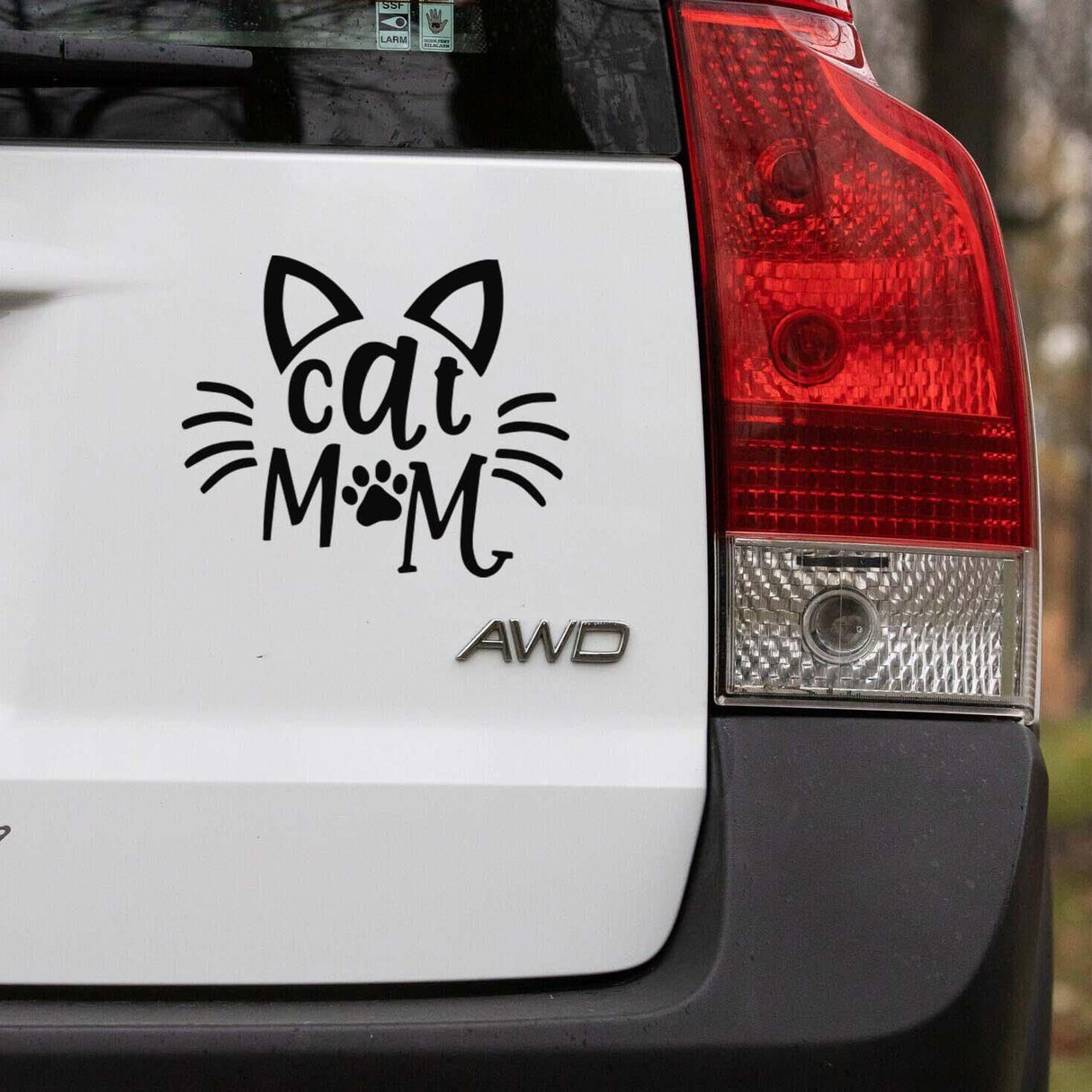 Cat Mom Paw Decal