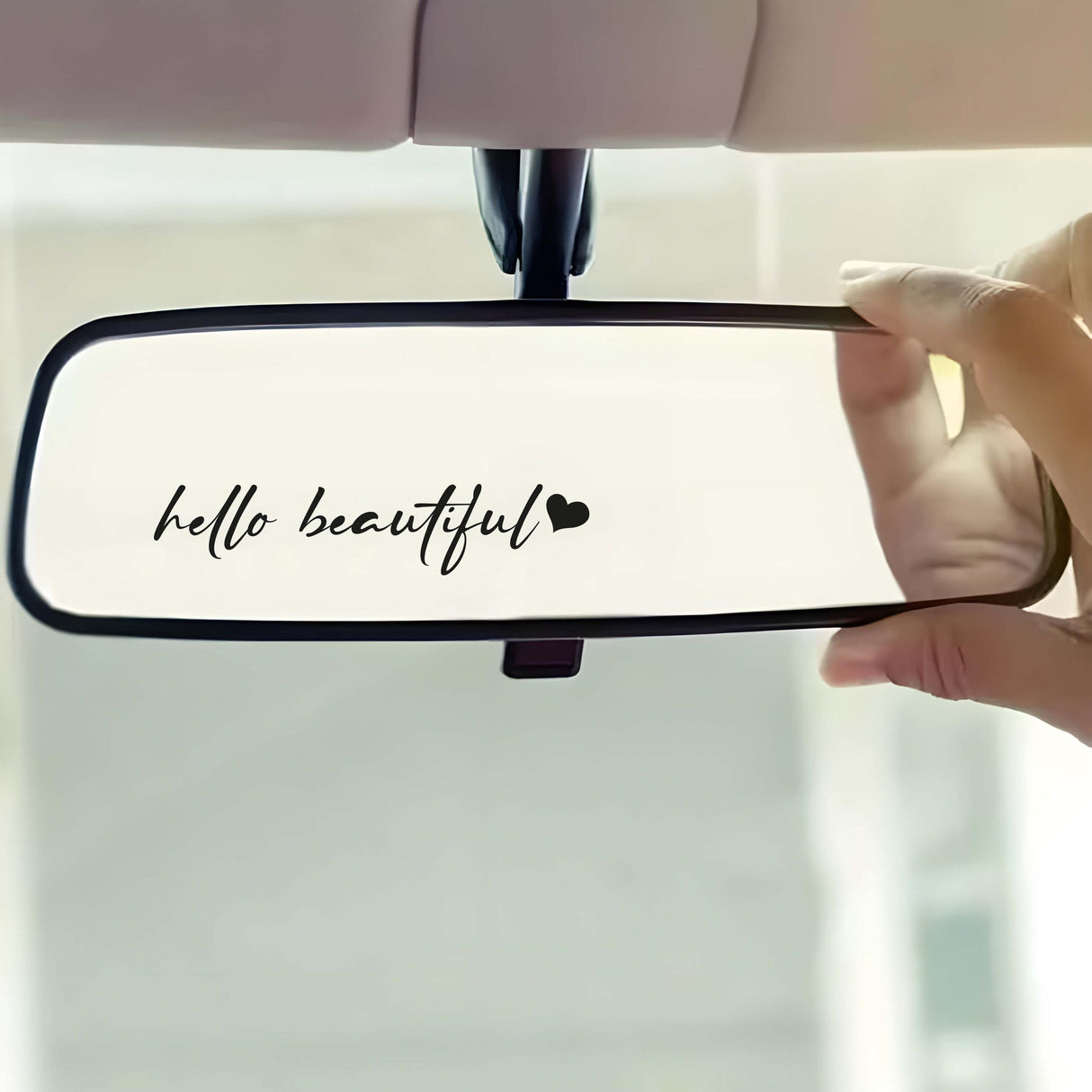Hello Beautiful Mirror Decal