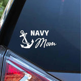 Navy Mom Anchor Decal