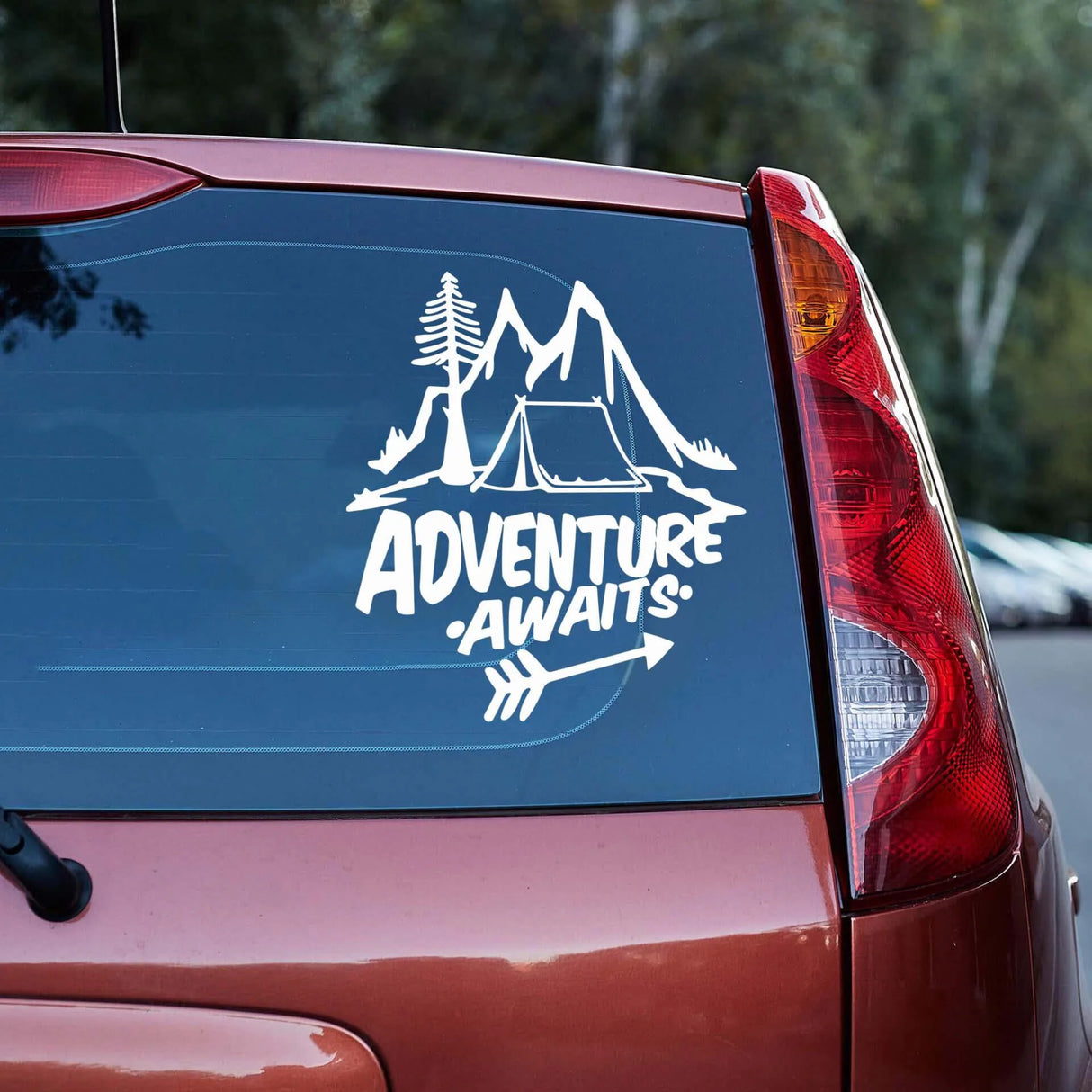 Adventure Awaits Camping Decal