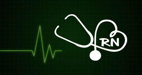 RN Stethoscope Heart Decal