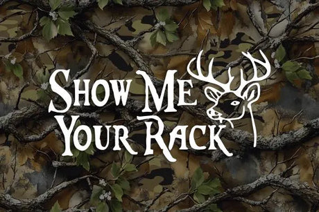 Show Me Your Rack Deer Head Decal
