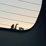 Mini Jeep Bigfoot Dino Scene Decal