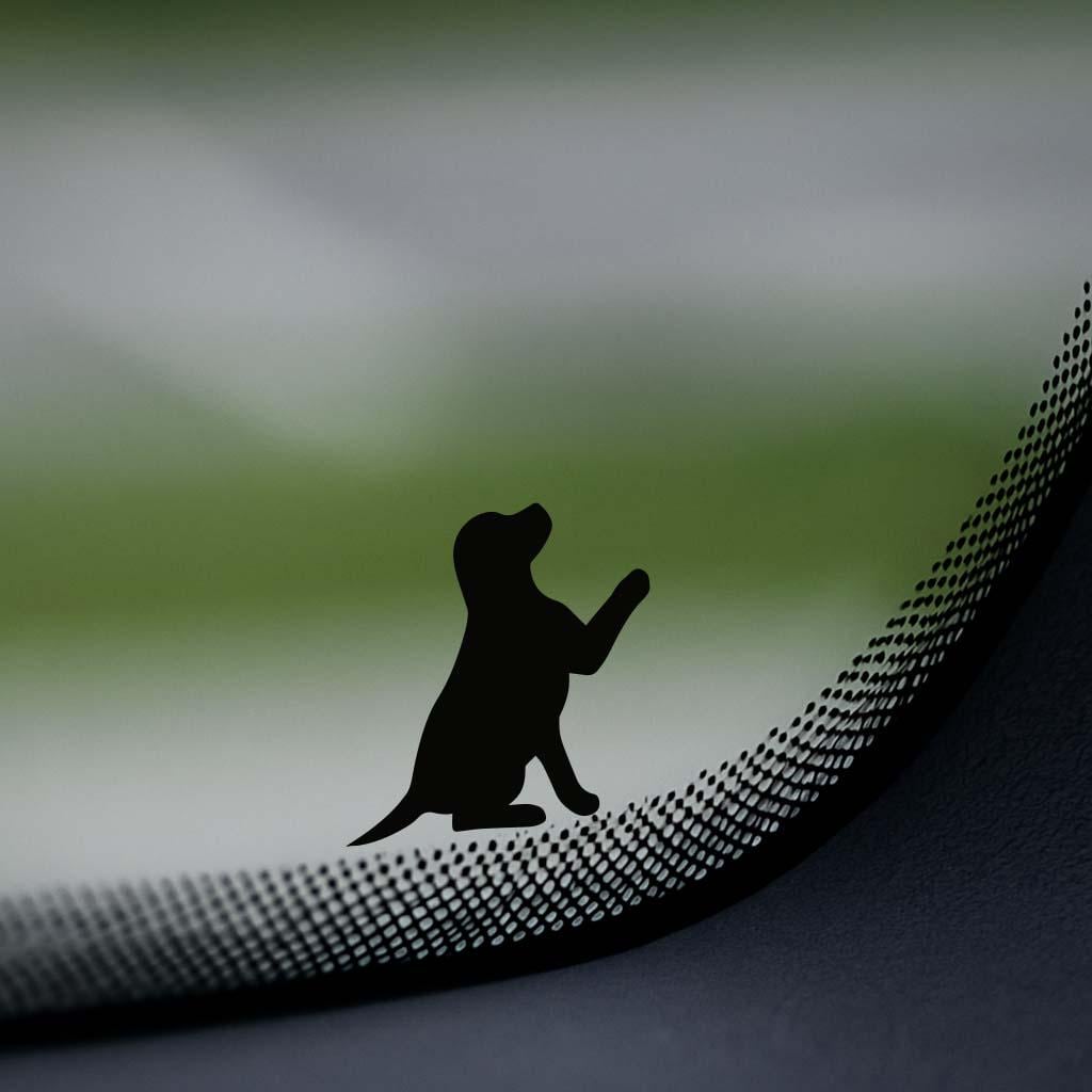 Mini Sitting Dog Silhouette Decal