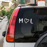 Initial Heart Monogram Decal