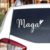 MAGA Script Heart Decal