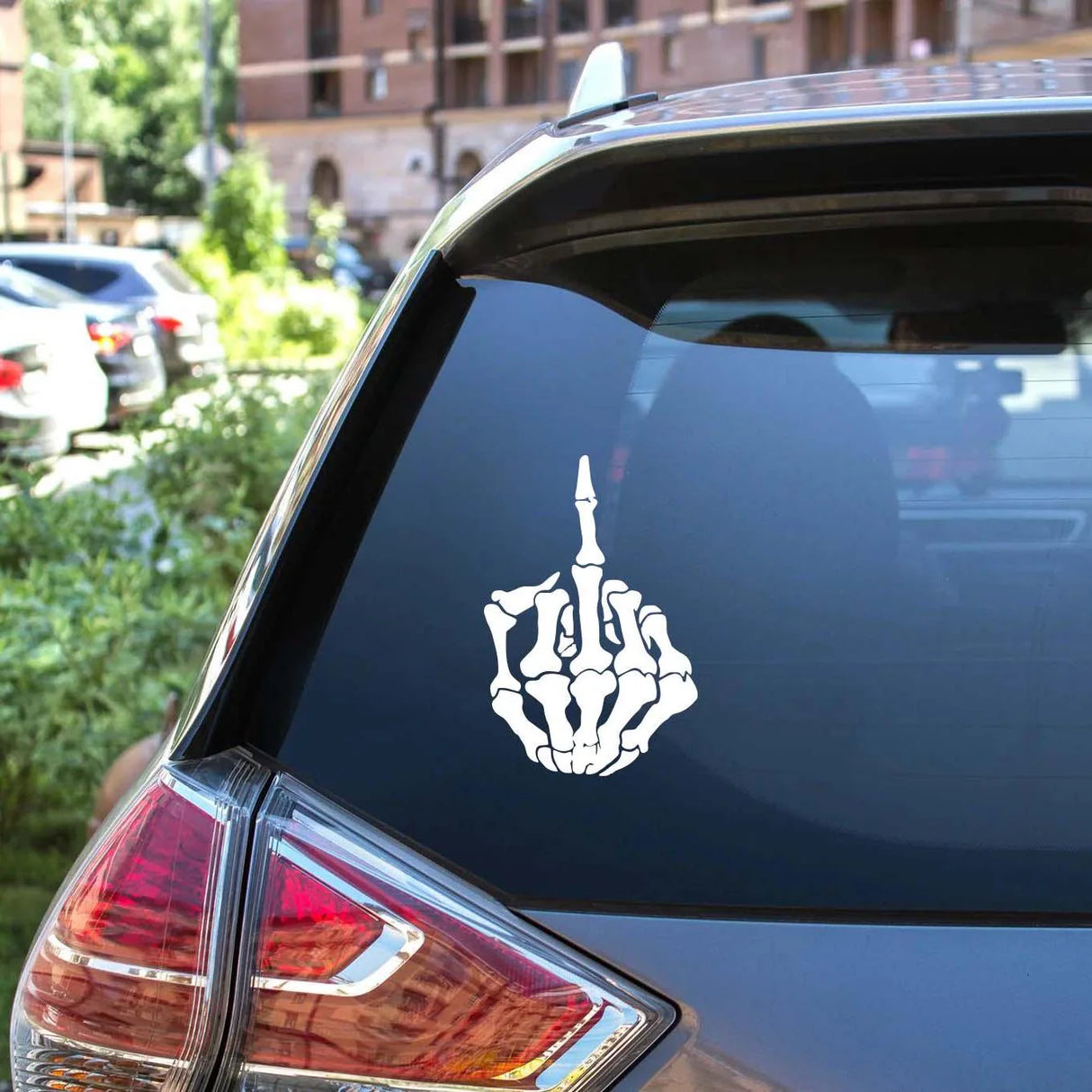 Skeleton Middle Finger Decal