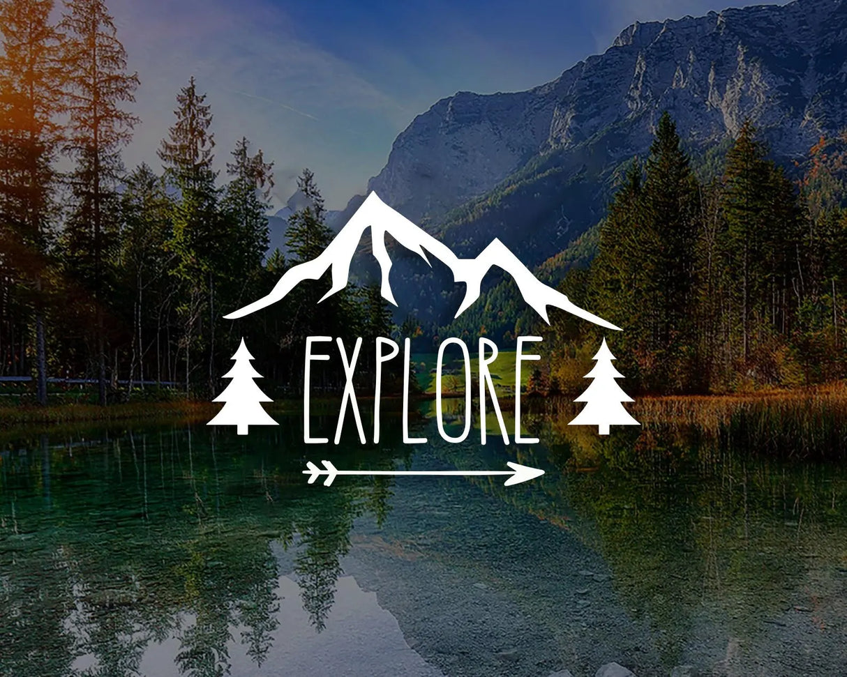Explore Tree Mountain Decal
