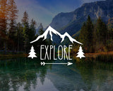 Explore Tree Mountain Decal