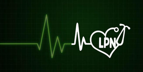 LPN Heartbeat Stethoscope Decal
