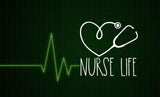 Nurse Stethoscope Heart Decal