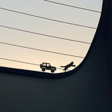 Mini Jeep Cat Chase Decal